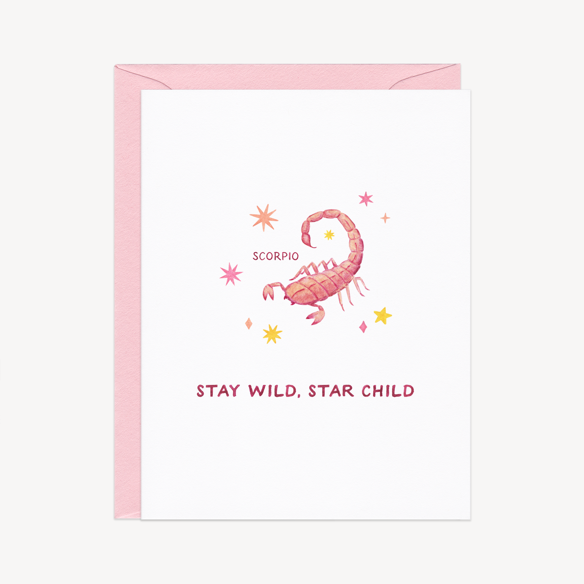 Stay Wild Scorpio Astrology / Birthday Card