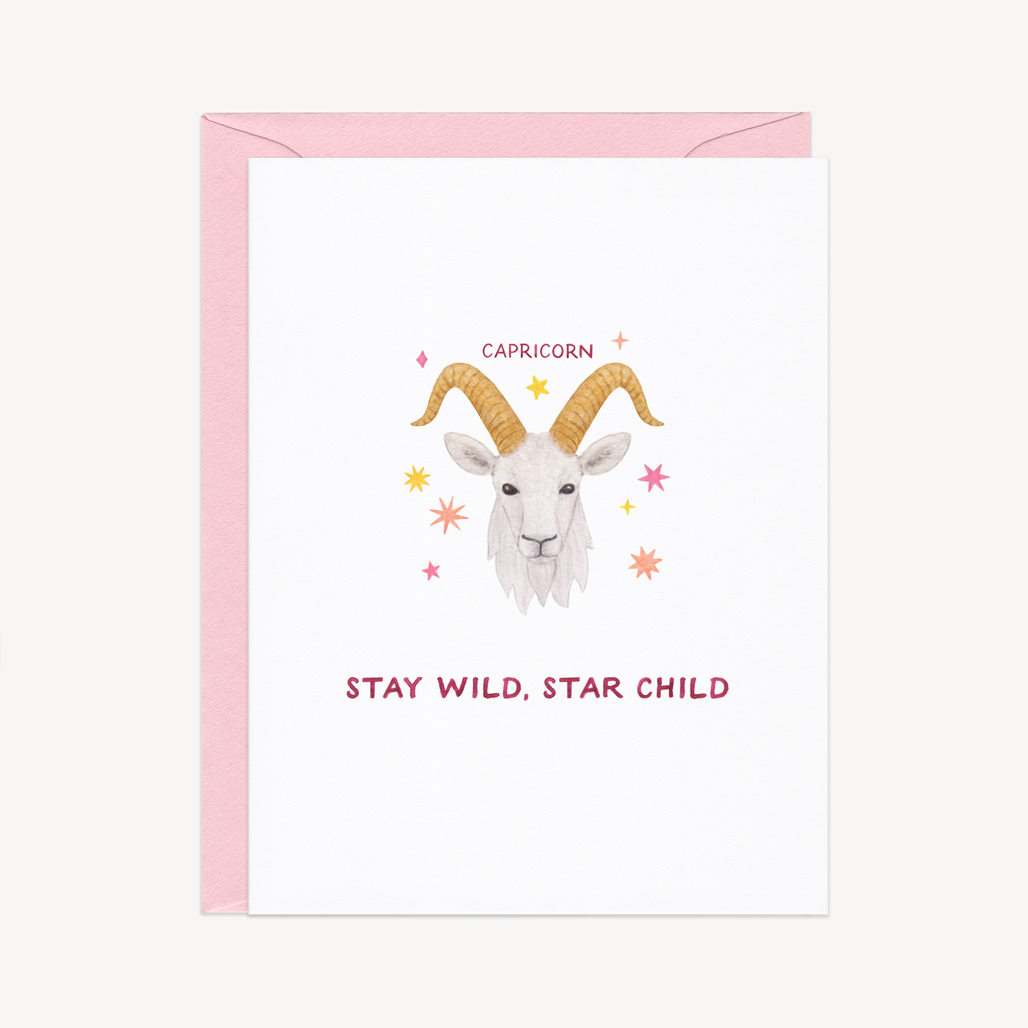 Stay Wild Capricorn Astrology / Birthday Card