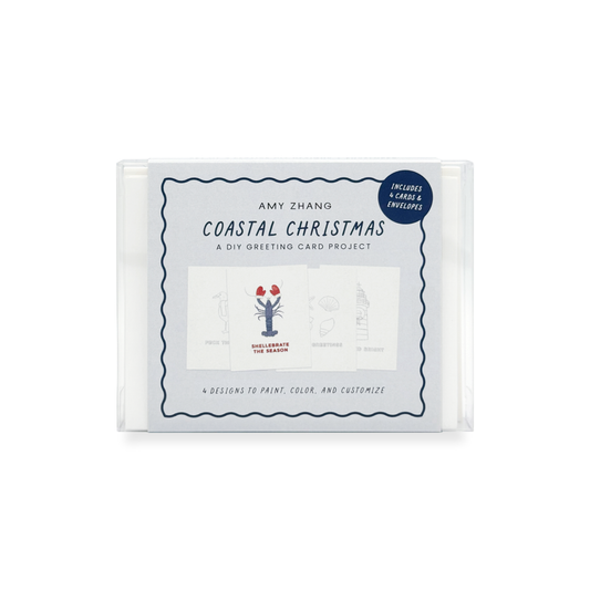 Coastal Christmas Coloring Card Set