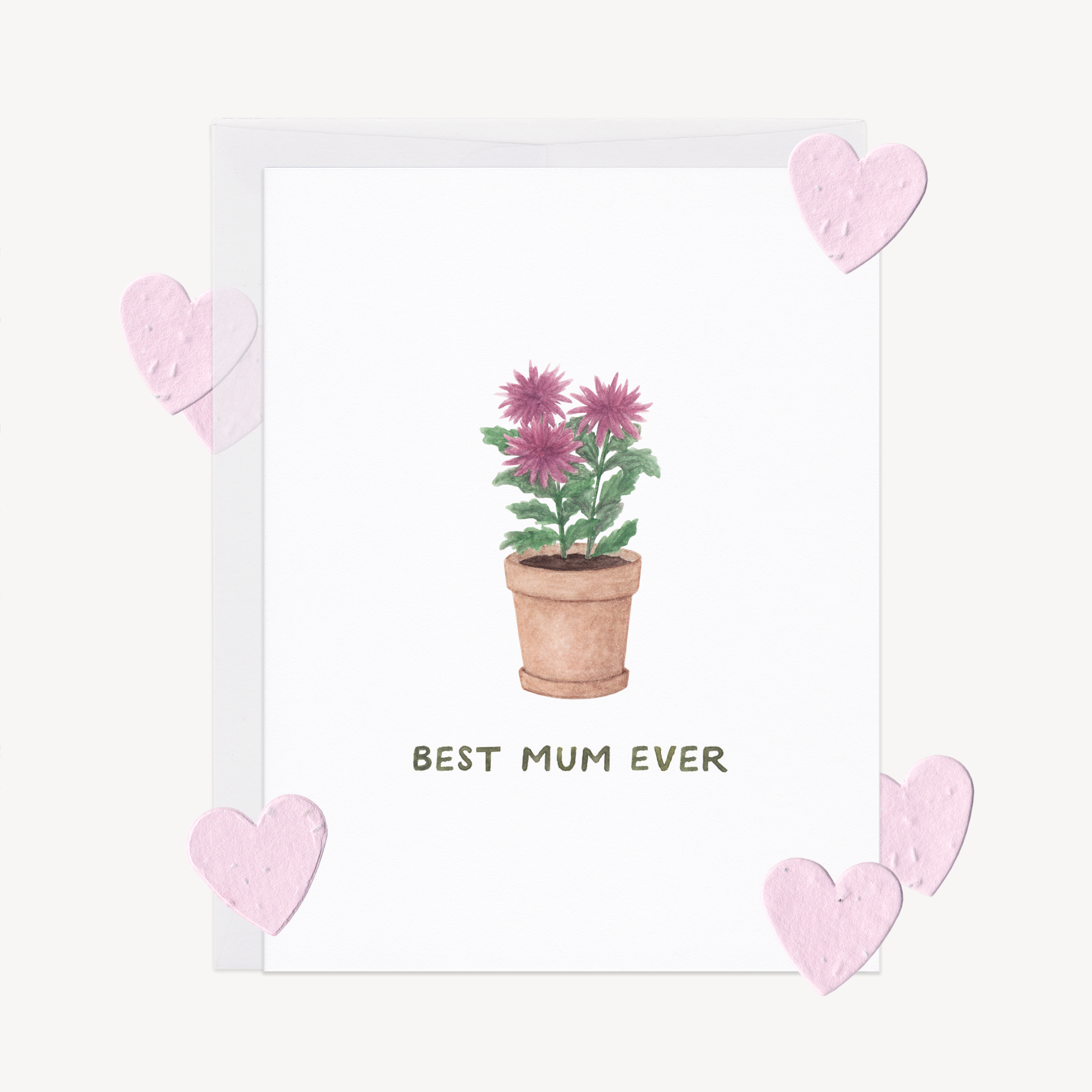 Best Mum Mother&#39;s Day Card w/ Plantable Confetti