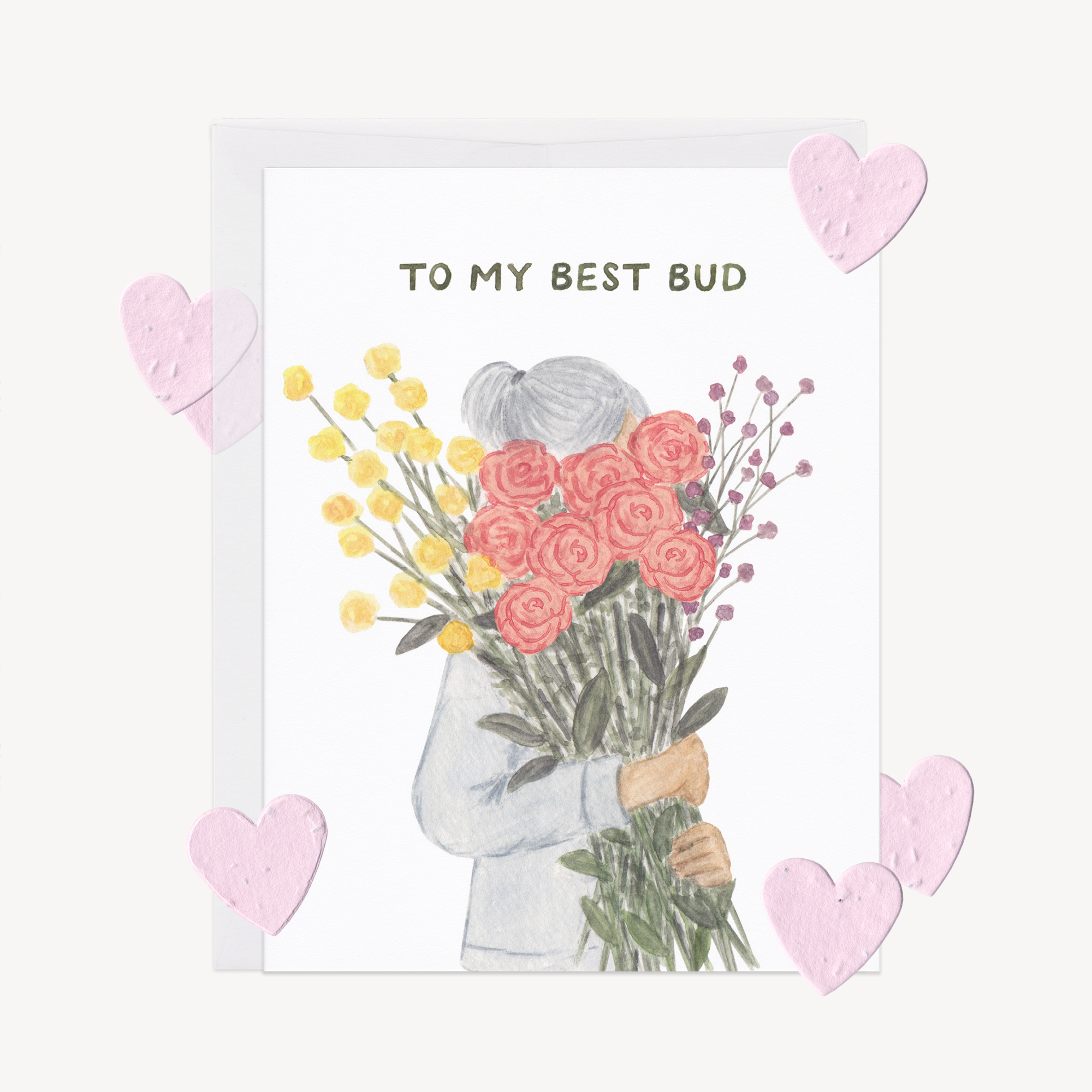 Best Bud Friendship Card w/ Plantable Confetti