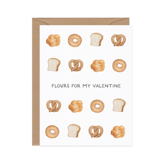 Flours For My Valentine Love Card