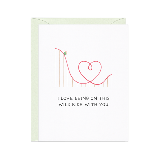 Wild Ride Rollercoaster Love Card