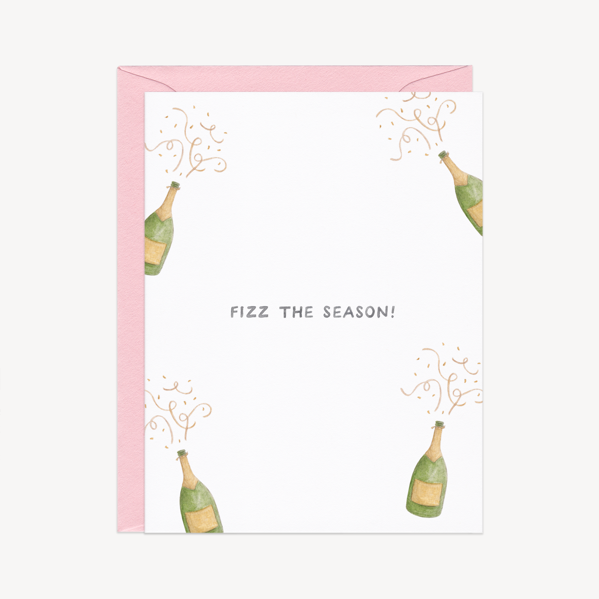Fizz The Season Champagne Holiday Card