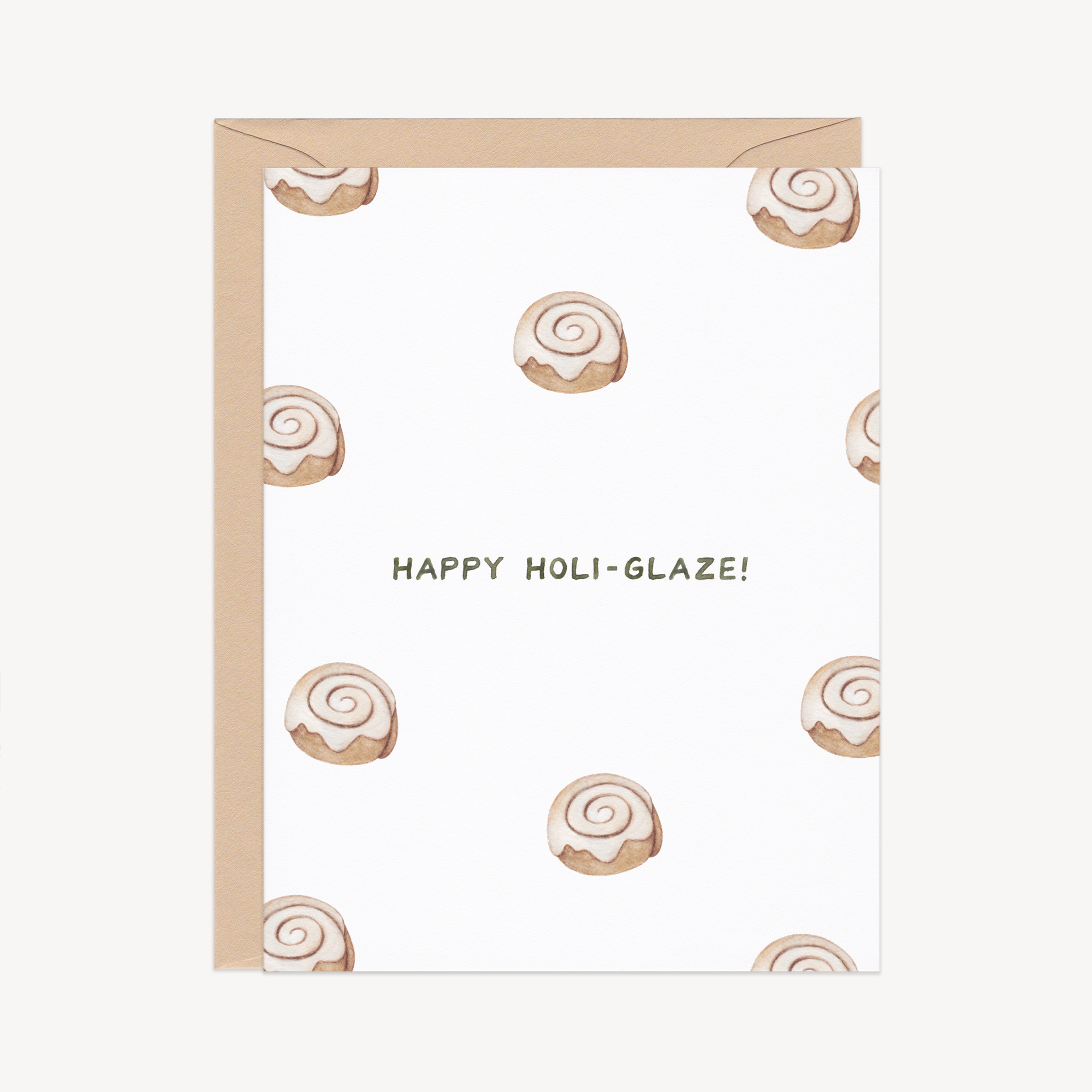 Happy Holi-glaze Cinnamon Roll Card