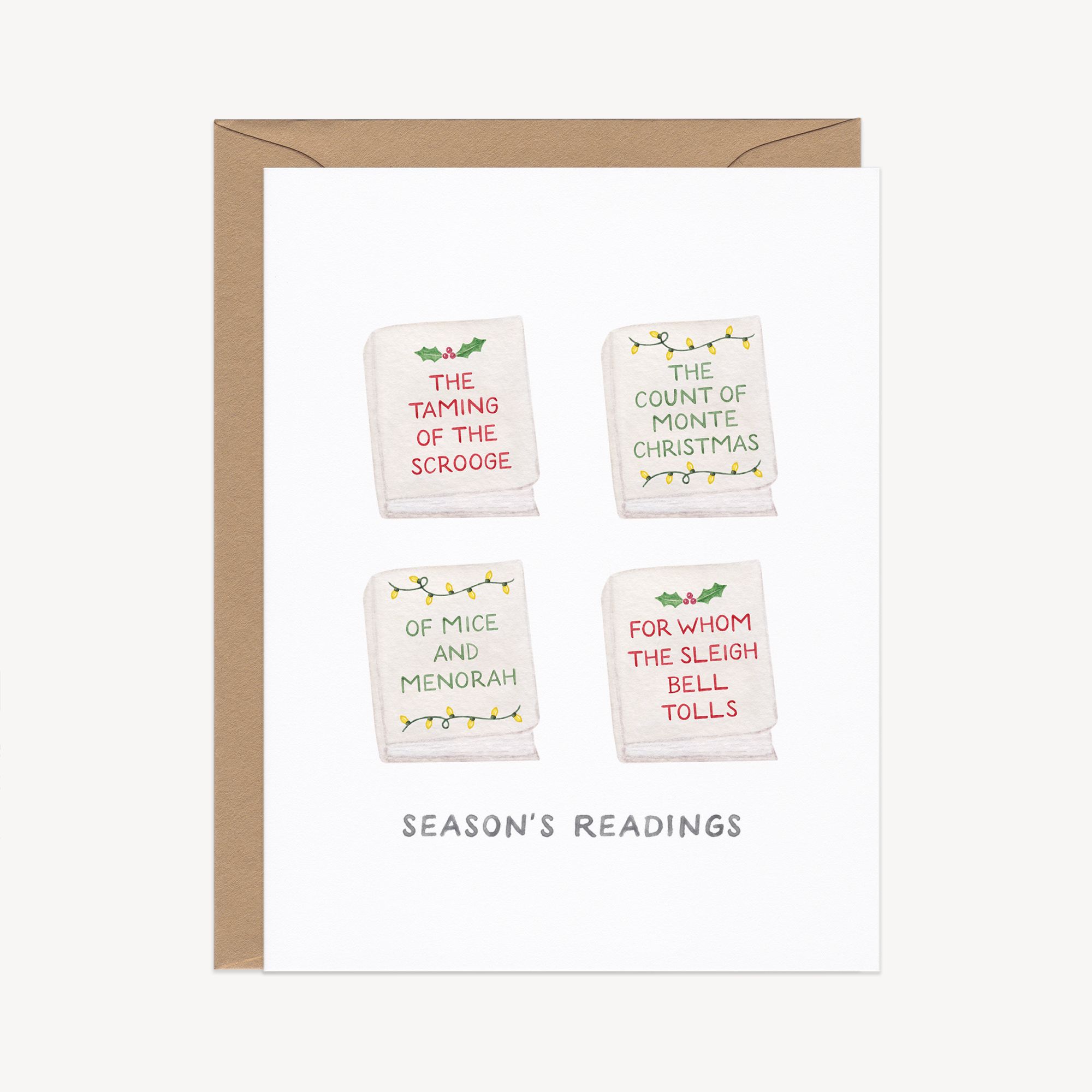 Season&#39;s Readings Book Holiday Card