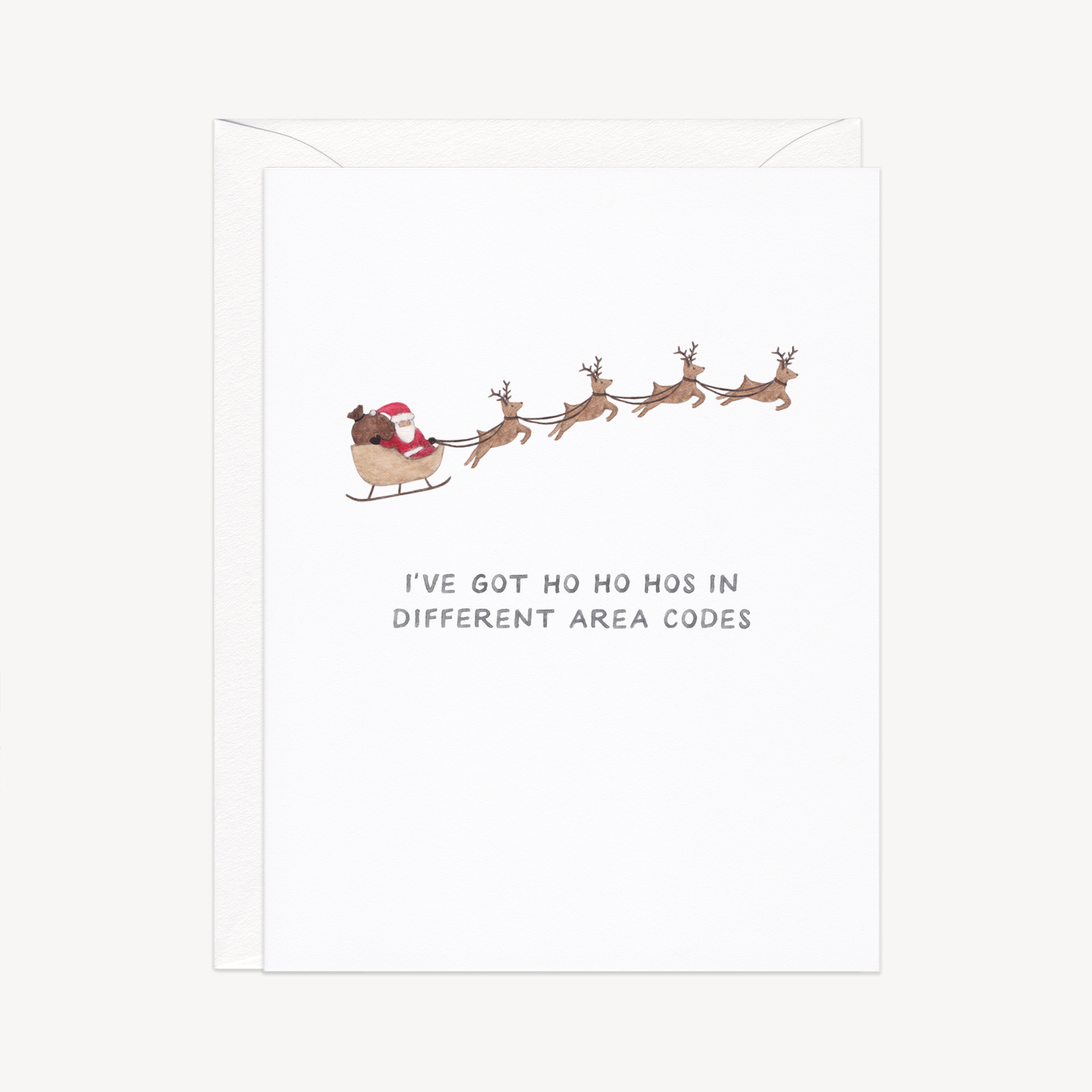 Ho Ho Hos Santa Holiday Card