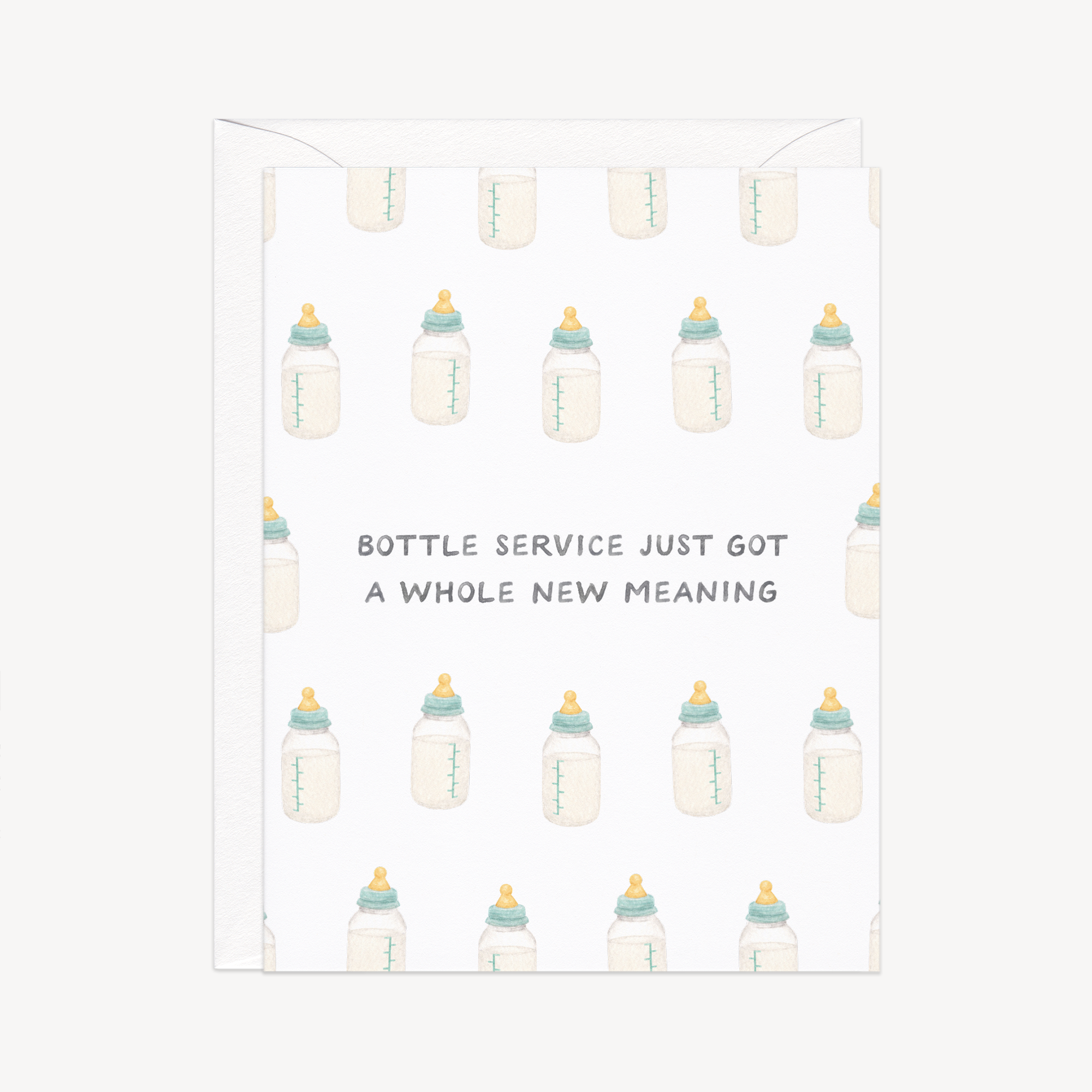 Bottle Service New Baby Card
