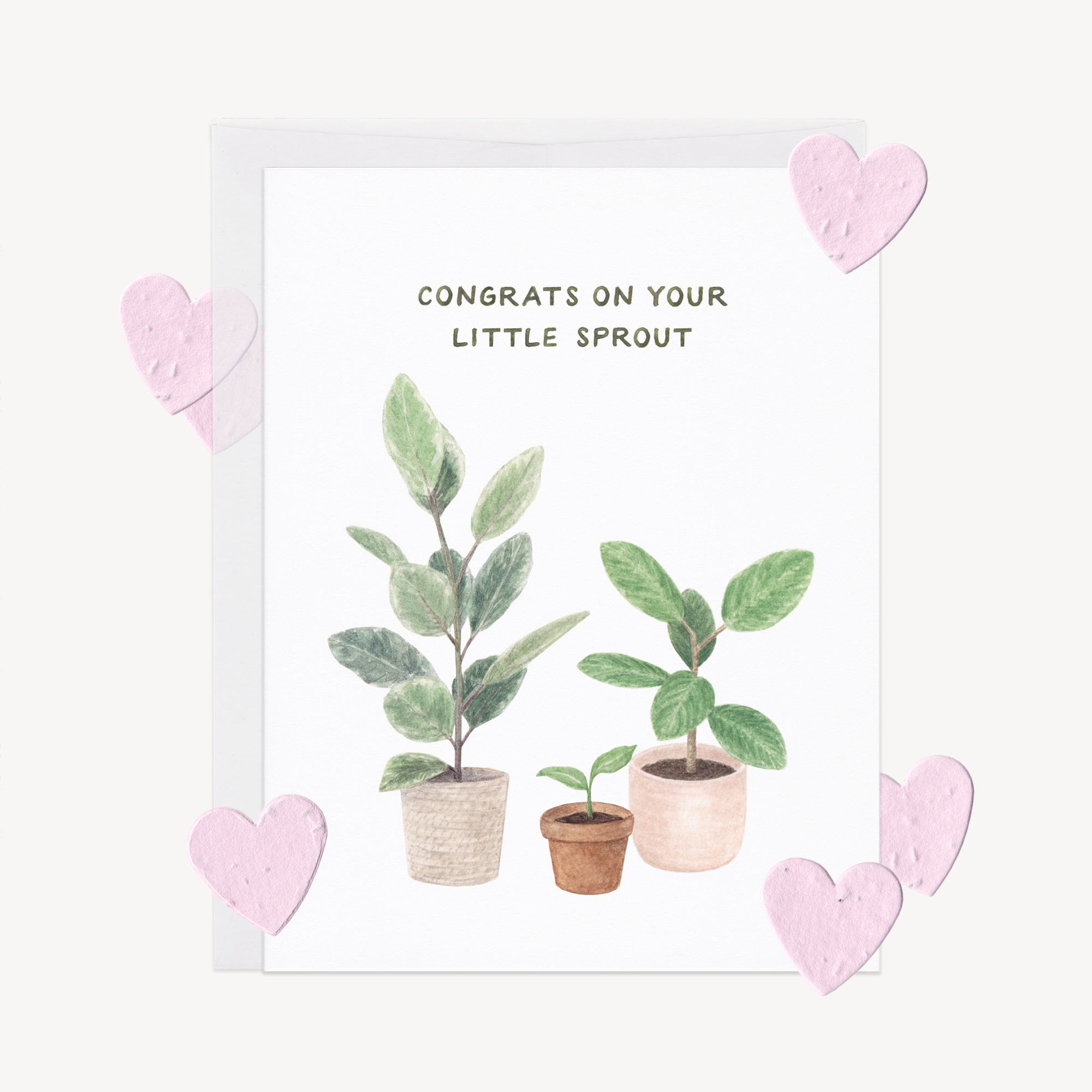Little Sprout New Baby Card w/ Plantable Confetti