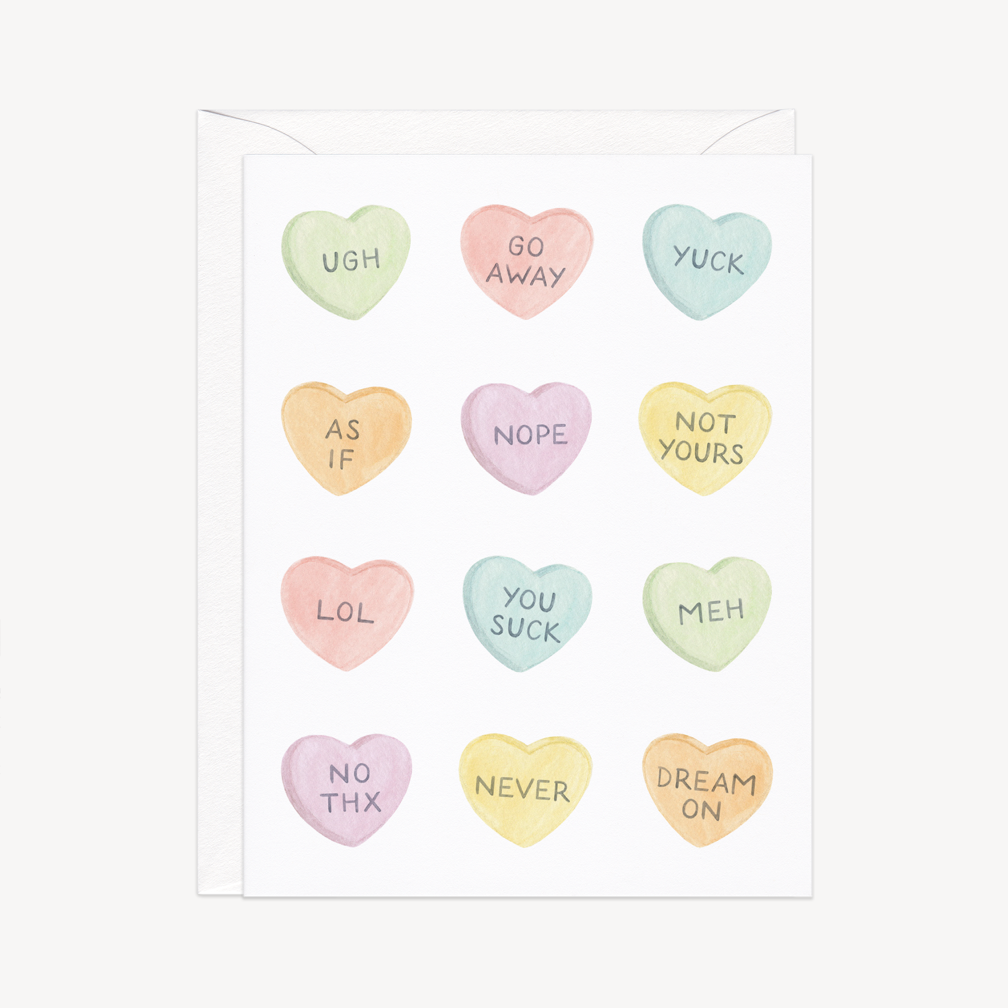 Conversation Hearts Love Card