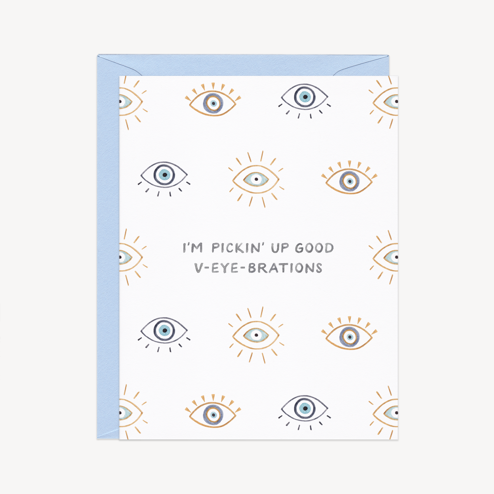 Good Vibrations Evil Eye Love Card