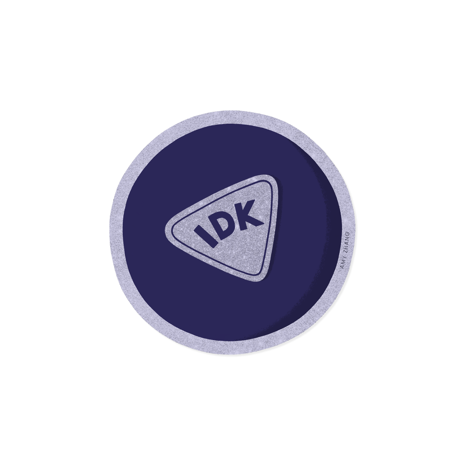 IDK Magic 8 Ball Sticker With Glitter Effect