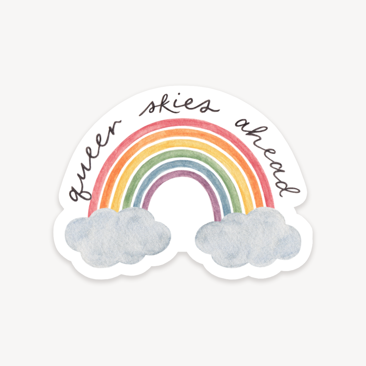 Queer Skies Ahead Pride Sticker