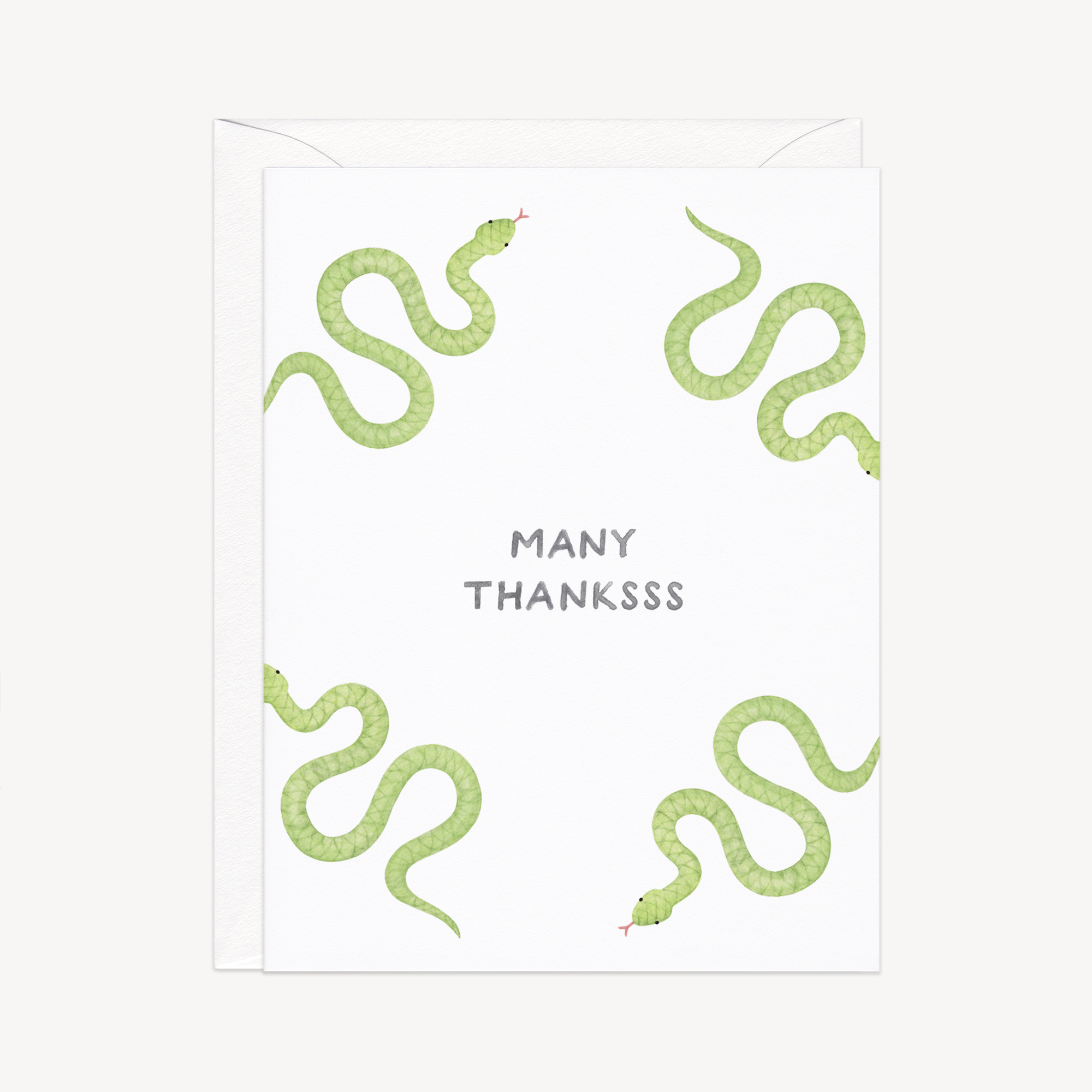 Many Thanksss Snake Thank You Card