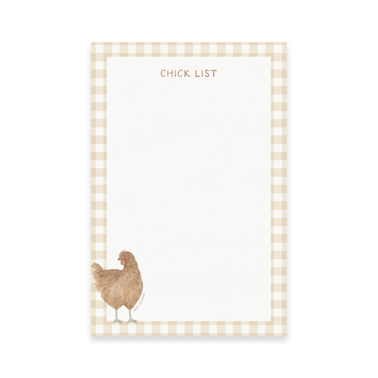 Chick List Farmhouse Notepad